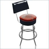 Trademark Retro Brown University Padded Bar Stool with Back