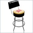 ADD TO YOUR SET: Trademark Retro Miller High Life Padded Bar Stool with Back