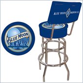 Trademark Blue Moon Padded Bar Stool with Back