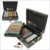 Trademark 500 Chip Tri-Color Suit Set With Mahogany Case