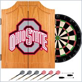 Trademark Ohio State University Dart Cabinet Includes Darts and Board