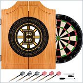 Trademark NHL Boston Bruins Dart Cabinet includes Darts and Board