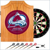 Trademark NHL Colorado Avalanche Dart Cabinet includes Darts and Board