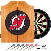 Trademark NHL New Jersey Devils Dart Cabinet includes Darts and Board
