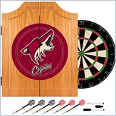 Trademark NHL Phoenix Coyotes Dart Cabinet includes Darts and Board