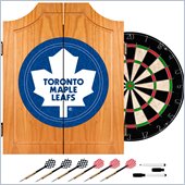 Trademark NHL Toronto Maple Leafs Dart Cabinet includes Darts and Board