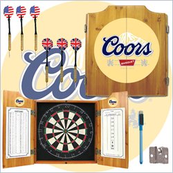 Trademark Coors Dart Cabinet includes Darts and Board by Trademark Global