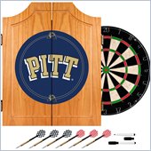 Trademark University of Pittsburgh Dart Cabinet with Darts and Board