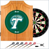 Trademark Tulane University Dart Cabinet with Darts and Board