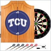 Trademark Texas Christian University Dart Cabinet with Darts and Board