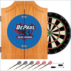 Trademark DePaul University Dart Cabinet with Darts and Board