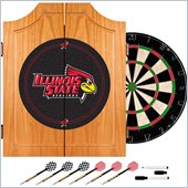 Trademark Illinois State University Dart Cabinet with Darts and Board