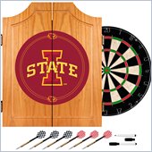 Trademark Iowa State University Dart Cabinet with Darts and Board