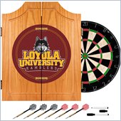 Trademark Loyola University Chicago Dart Cabinet with Darts and Board