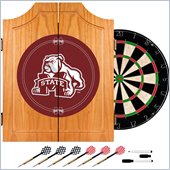 Trademark Mississippi State University Dart Cabinet w/ Darts and Board