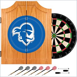 Trademark Seton Hall University Dart Cabinet w/ Darts and Board