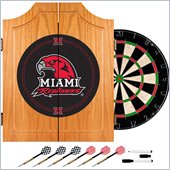 Trademark Miami University, Ohio Dart Cabinet With Darts and Board