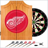 Trademark NHL Detroit Redwings Dart Cabinet includes Darts and Board