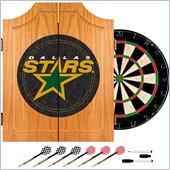 Trademark NHL Dallas Stars Dart Cabinet includes Darts and Board