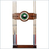 Trademark 8-Ball Rack'em 2 piece Wood and Mirror Wall Cue Rack