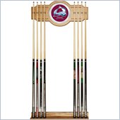Trademark NHL Colorado Avalanche 2 piece Wood and Mirror Wall Cue Rack