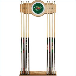 Trademark NHL Minnesota Wild 2 piece Wood and Mirror Wall Cue Rack