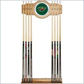 Trademark NHL Minnesota Wild 2 piece Wood and Mirror Wall Cue Rack