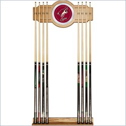 Trademark NHL Phoenix Coyotes 2 piece Wood and Mirror Wall Cue Rack