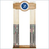 Trademark NHL Tampa Bay Lightning 2 piece Wood and Mirror Wall Cue Rack