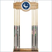 Trademark NHL Vancouver Canucks 2 piece Wood and Mirror Wall Cue Rack
