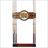 Trademark Texas Hold 'em 2 piece Wood and Mirror Wall Cue Rack