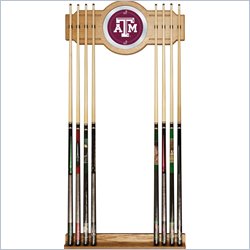 Trademark Texas A&M University 2 piece Wood and Mirror Wall Cue Rack