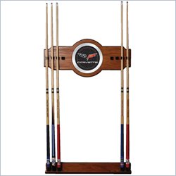 Trademark Corvette C6 2 piece Wood and Mirror Wall Cue Rack