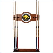 Trademark University of Iowa Wood and Mirror Wall Cue Rack