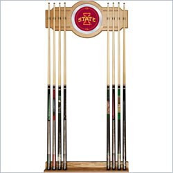 Trademark Iowa State University Wood and Mirror Wall Cue Rack