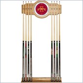 Trademark Iowa State University Wood and Mirror Wall Cue Rack