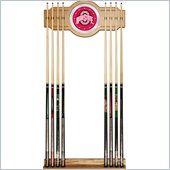 Trademark Ohio State University Wood and Mirror Wall Cue Rack