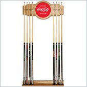Trademark Coca Cola Vintage 2 piece Wood and Mirror Wall Cue Rack
