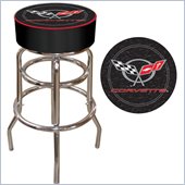 Trademark Retro Corvette C5 Padded Bar Stool - Black