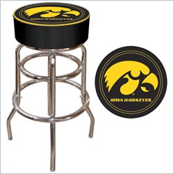 Trademark Retro University of Iowa Padded Bar Stool Furniture Bar and Game Room Bar stools Trademark Global 218153