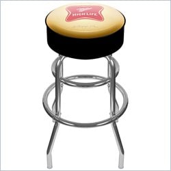 Trademark Retro Miller High Life Logo Padded Bar Stool by Trademark Global