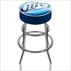 Trademark Retro Miller Lite Logo Padded Bar Stool by Trademark Global