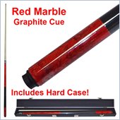 Trademark Red Marble Graphite Cue Billiard Stick