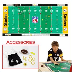 Trademark NFLR Licensed Finger FootballT Game Mat Steelers Furniture Bar and Game Room Football Game Mats Trademark Global 218305