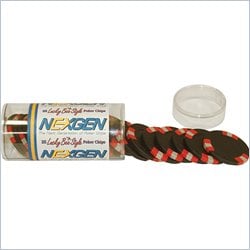 Trademark 25 Black NexGen Lucky Bees Poker Chips in Retail Tube