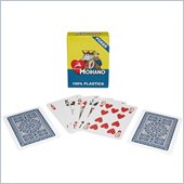 Trademark Modiano Blue Single Deck 100% Plastic Poker Size Reg Index