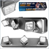 Trademark Global Under Cabinet Light Fixture 3 Light Heads with 9 Bright LEDs