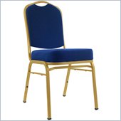 Trademark Global Deluxe Padded Metal Chair in Blue