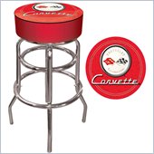 Trademark Global Corvette C1 Padded Bar Stool in Red