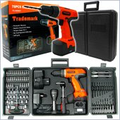 Trademark Global Trademark Tools 78 Piece 18 Volt Cordless Drill Set